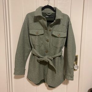 Zara overshirt shacket with Belt